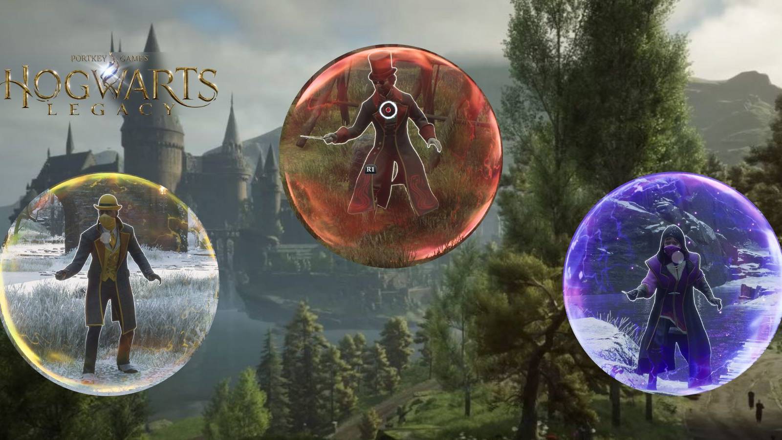 hogwarts legacy yellow soldier red duelist purple assassin