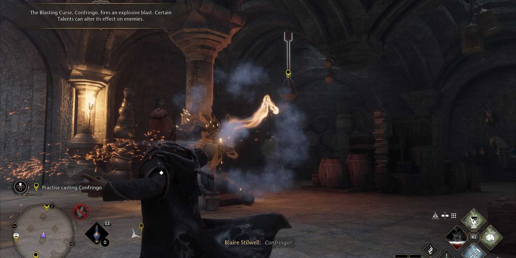 hogwarts legacy how to use confringo