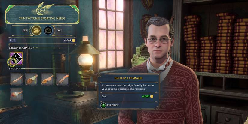 Hogwarts Legacy level 2 broom upgrade