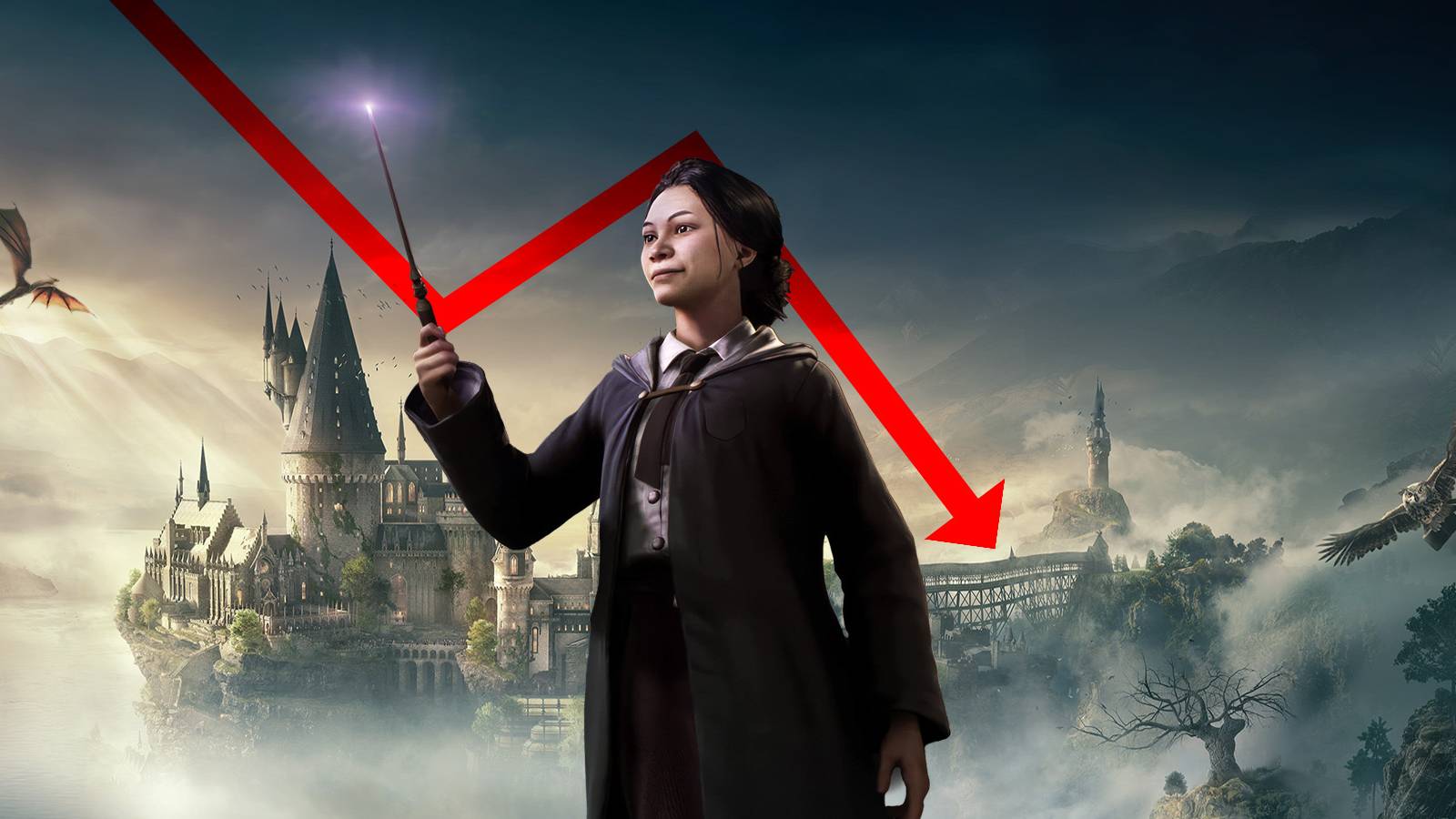 hogwarts legacy steam player count down