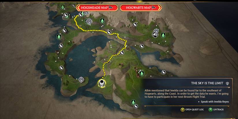 Hogwarts Legacy The Sky is the Limit Coastal  broom time trial world map location