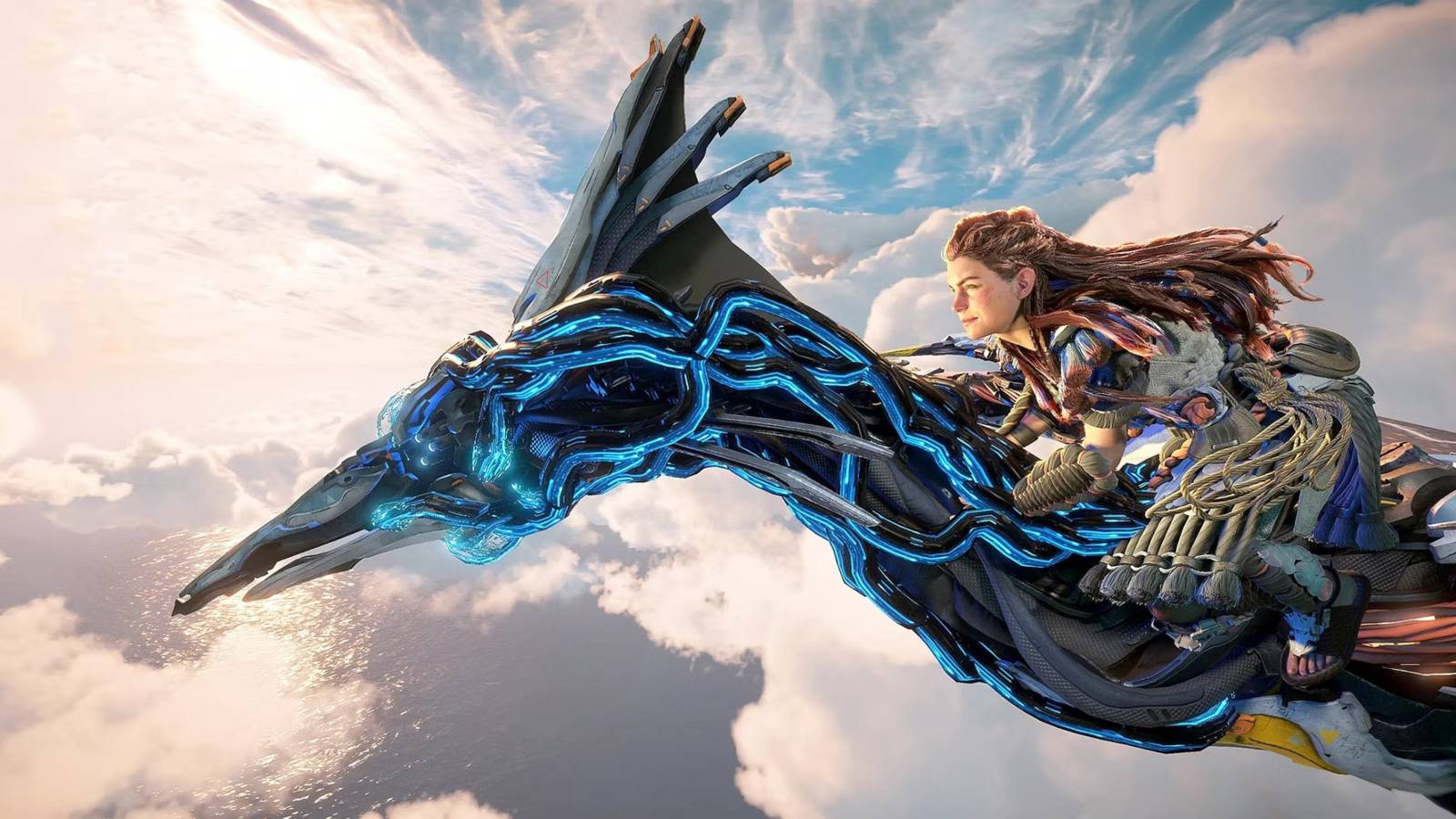 Horizon Forbidden West Burning Shores Flying Close Up-1