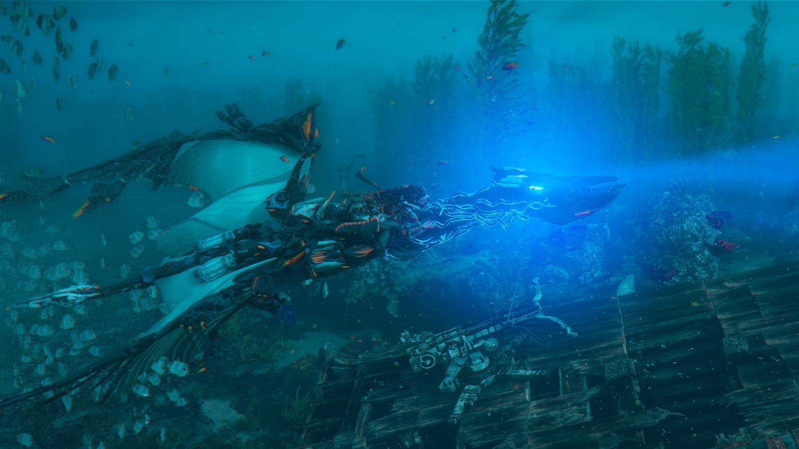 Horizon Forbidden West Burning Shores Waterwing Aloy riding