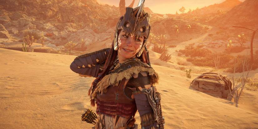 Aloy posing in Horizon: Forbidden West