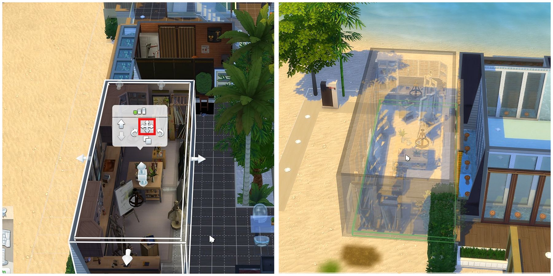 how to move a room in the sims 4