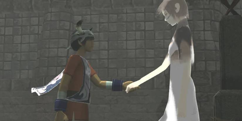 Ico and Yorda holding hands