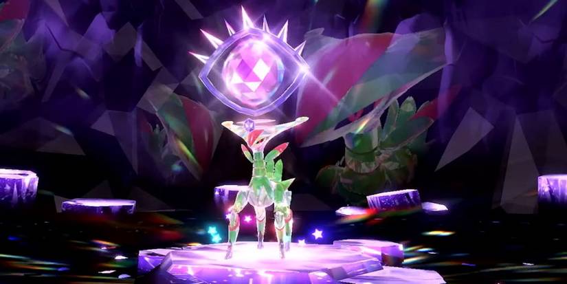 Pokemon Scarlet and Violet Iron Leaves Psychic-type Tera Raid Battle