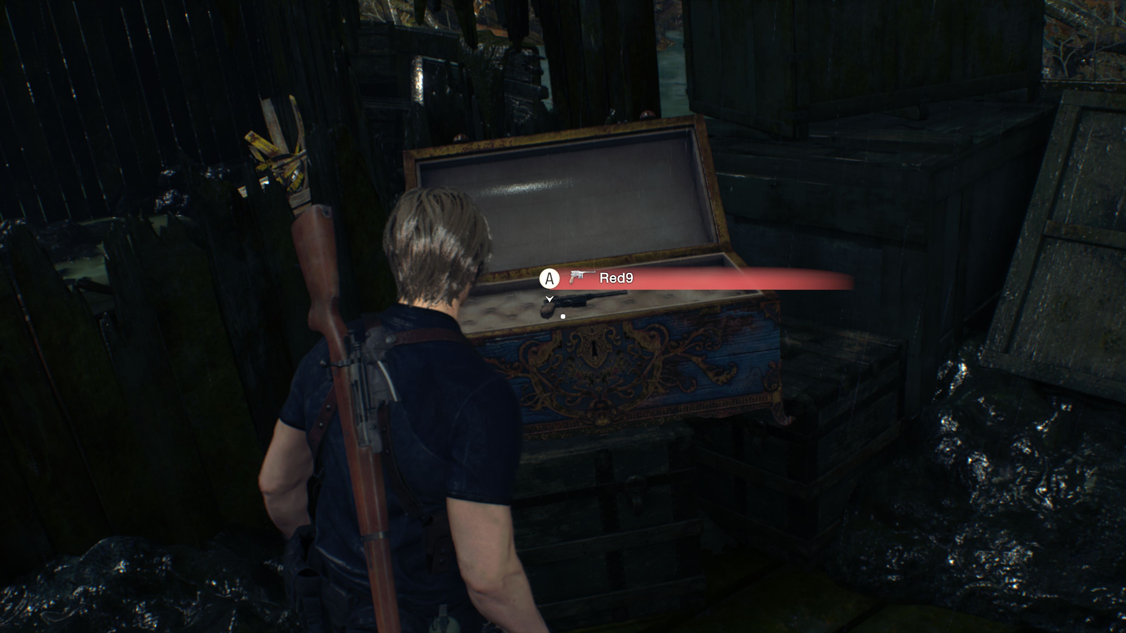 image showing the red9 chest in the resident evil 4 remake.