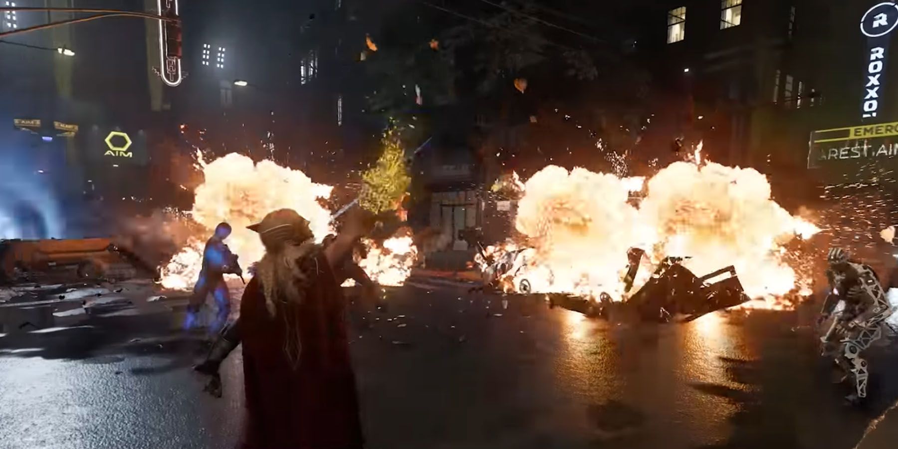 Jane Foster causing an explosion