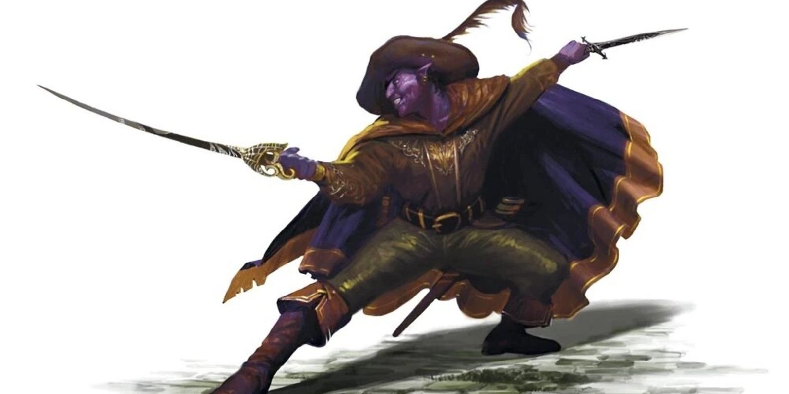 Jarlaxle Baenre poised to attack the side of the image, Dungeons & Dragons