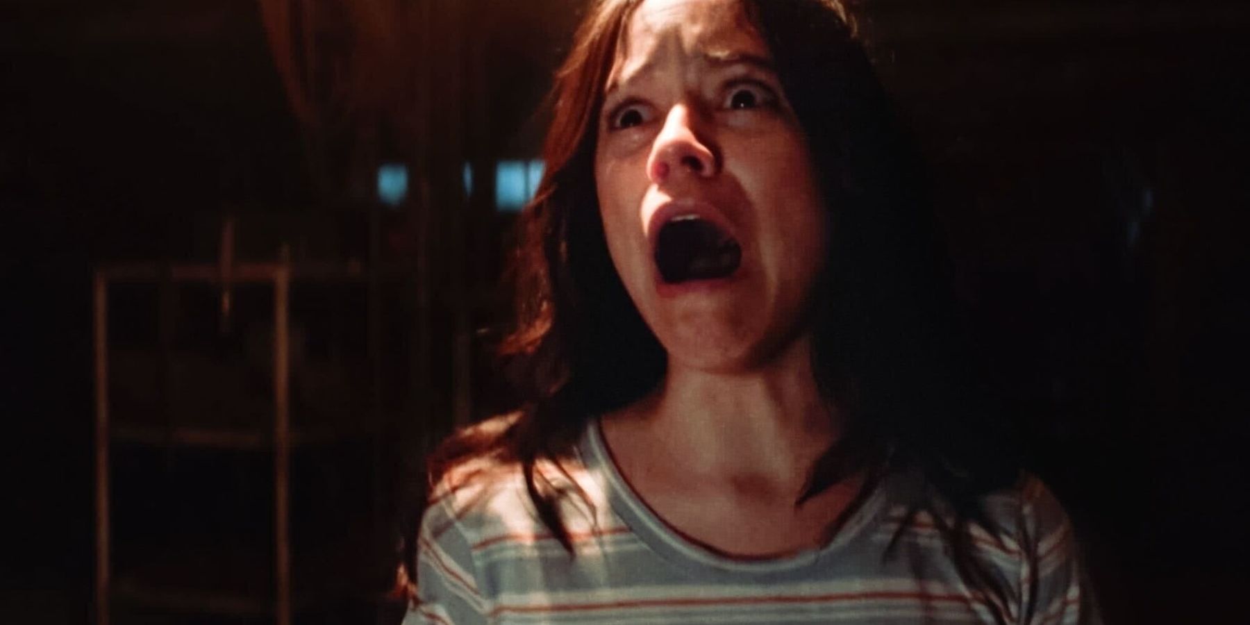 Jenna Ortega screaming as Lorraine in X