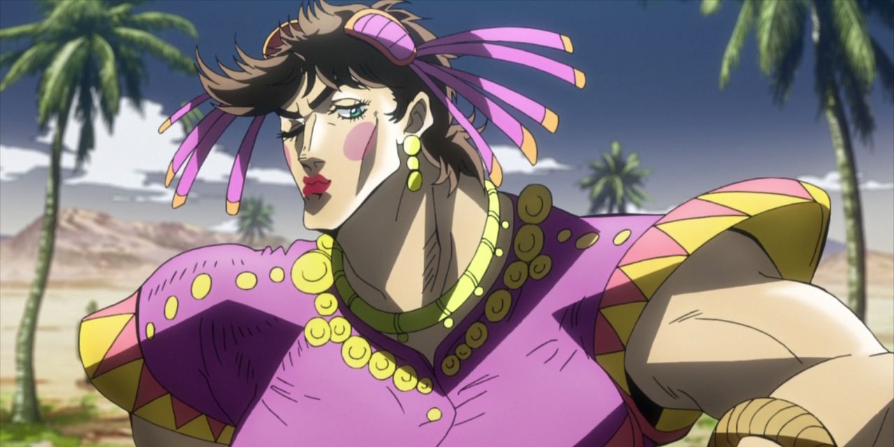 Joseph Joestar trying to fool the soldiers