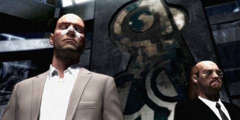 Kane and Lynch standing next to each other in Kane & Lynch: Dead Men