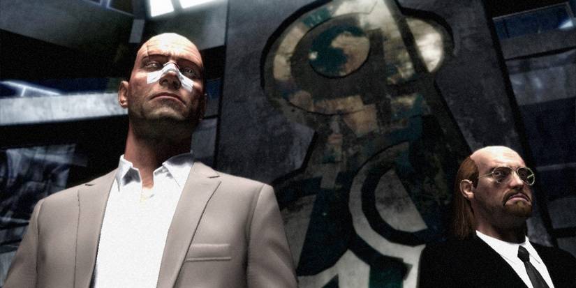 Kane and Lynch standing next to each other in Kane & Lynch: Dead Men