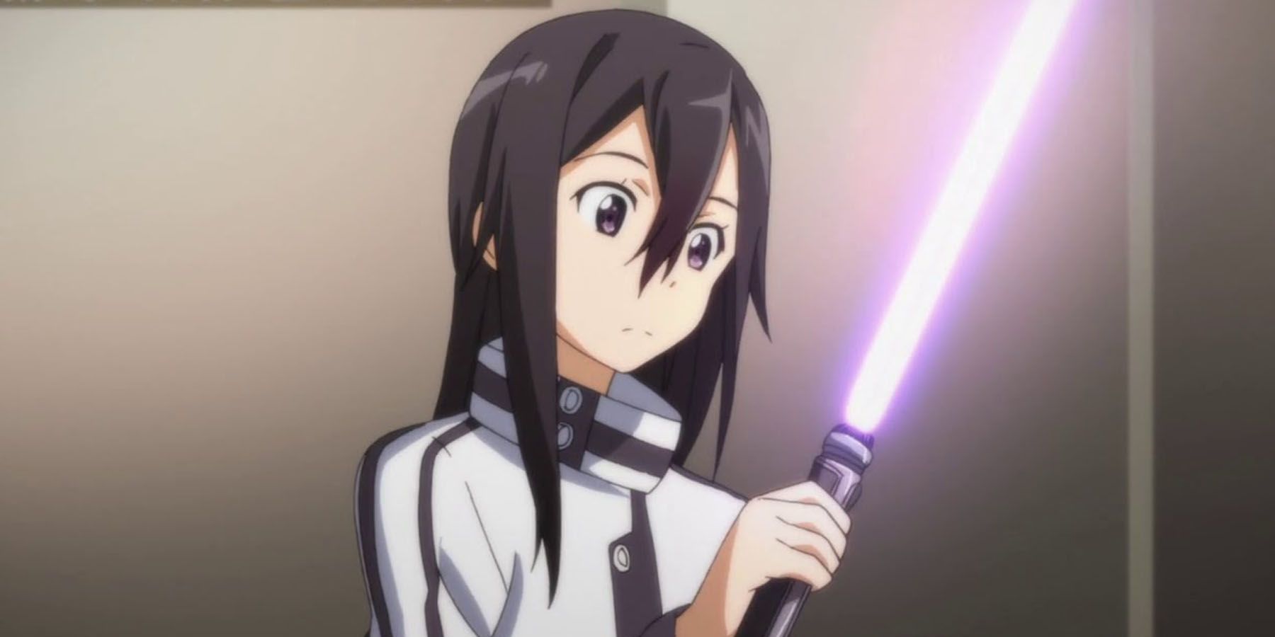 Kirito using a beam saber for the first time