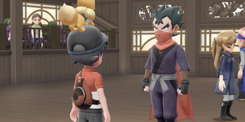 A player facing Koga in Pokemon Let's Go Eevee