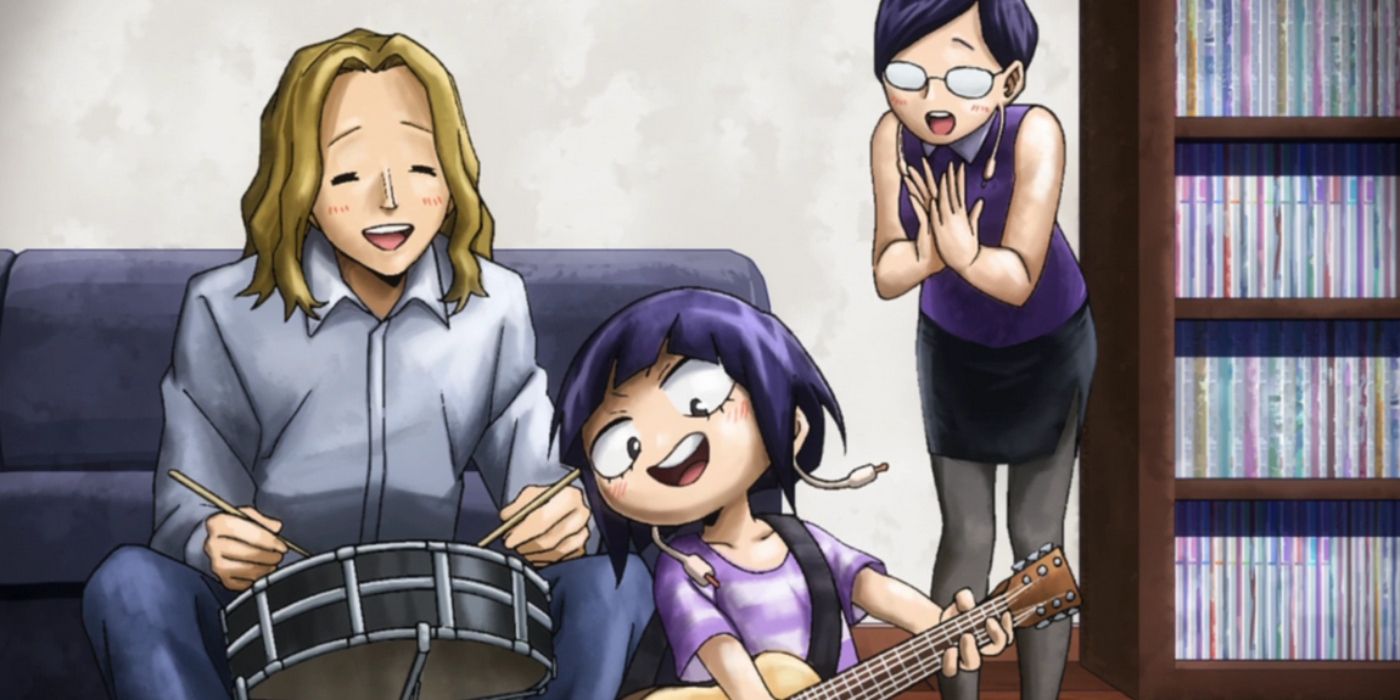 Kyoka Jiro's Parents playing with a young Kyoka