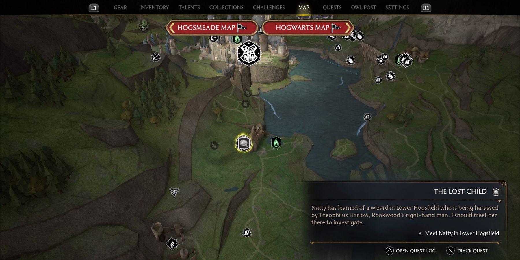 The Lost Child side quest location in Hogwarts Legacy