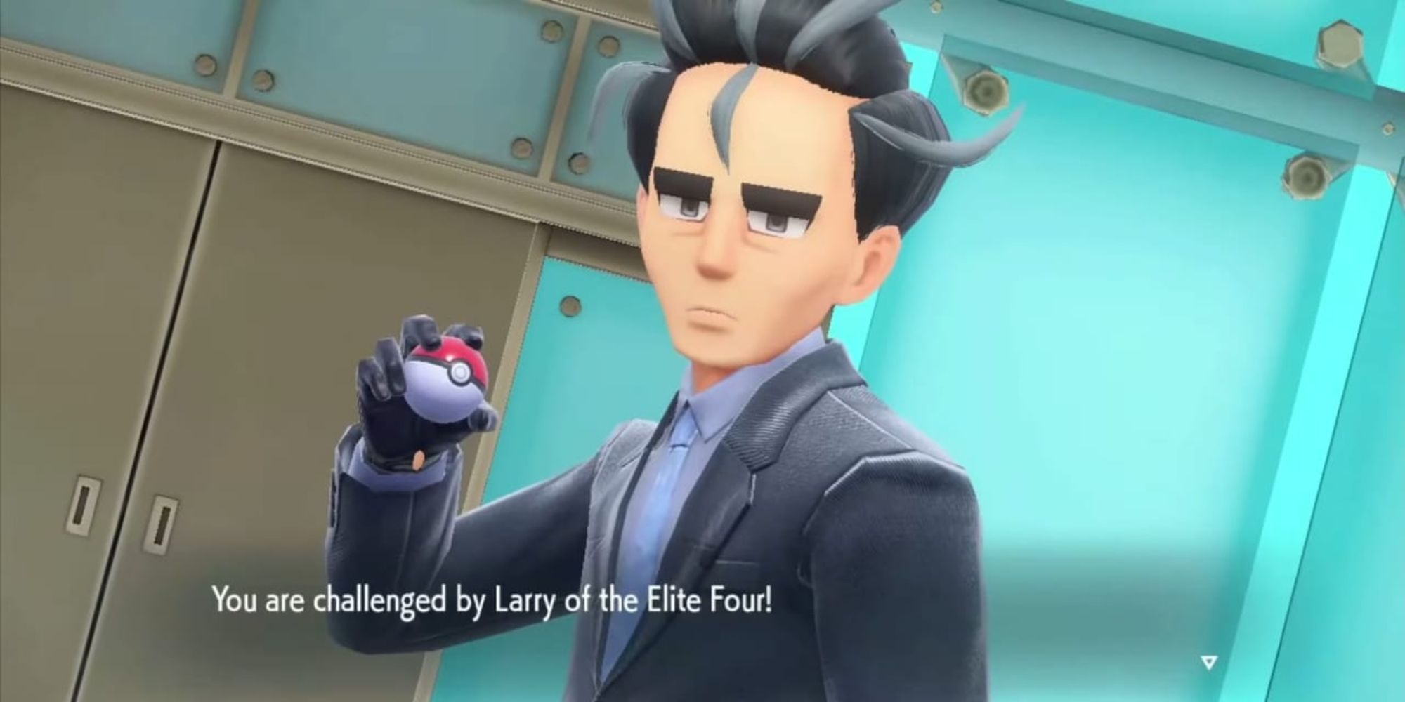 Larry before his Elite Four fight in Scarlet & Violet