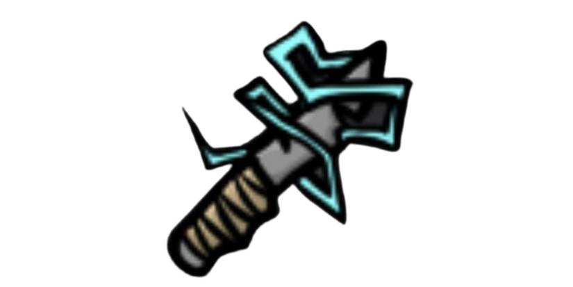 Lightning Shiv melee weapon from Brotato
