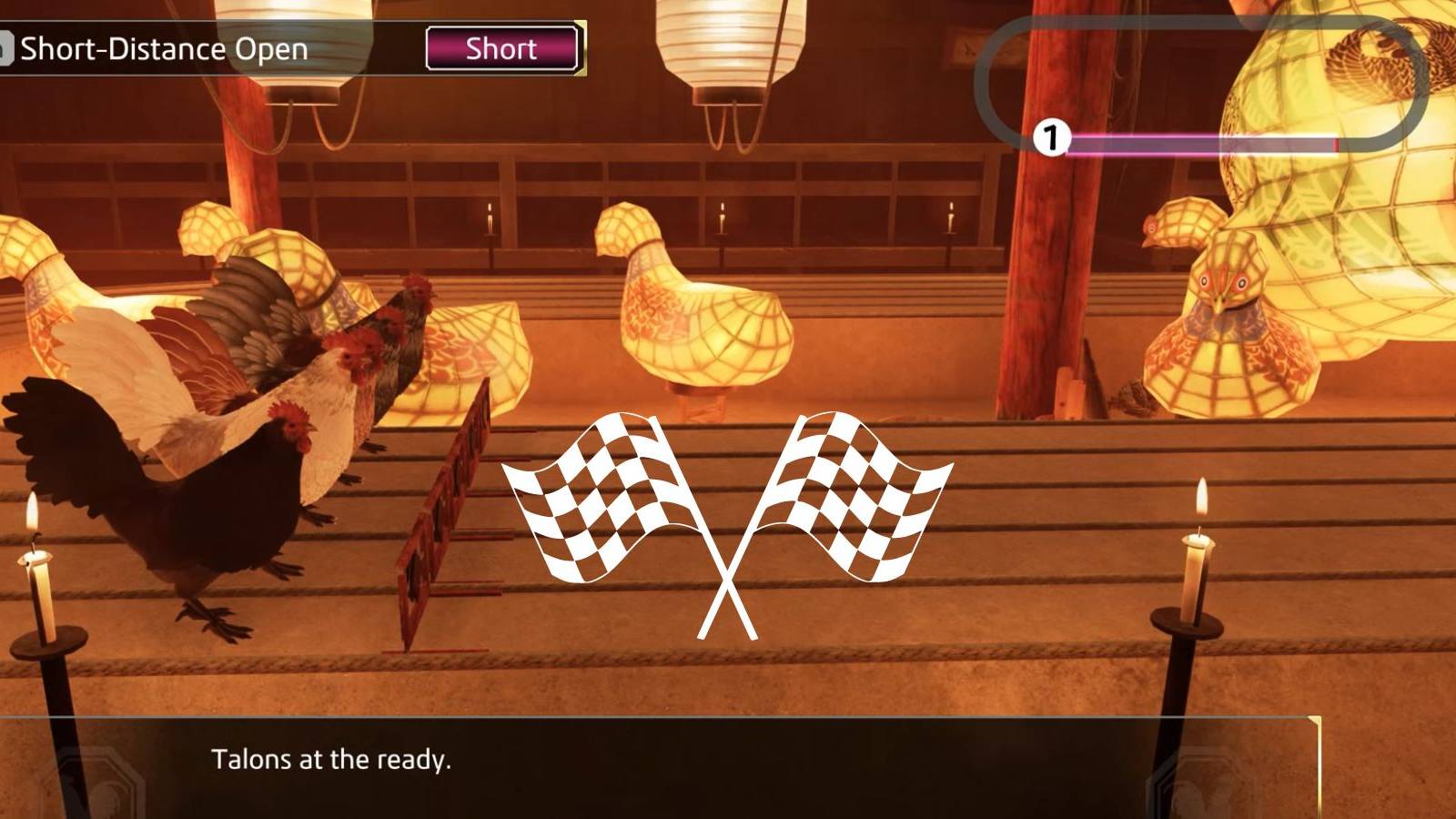 image showing a chicken race in like a dragon ishin game.