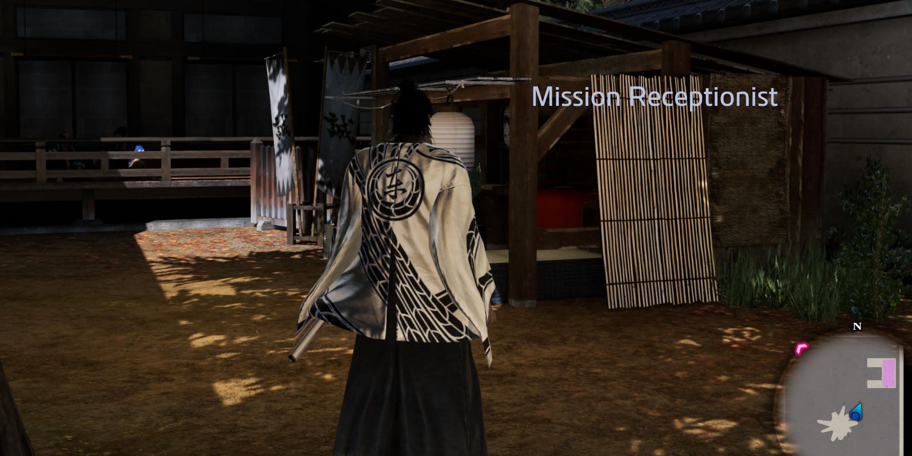 Like a Dragon Ishin Barracks, the mission receptionist