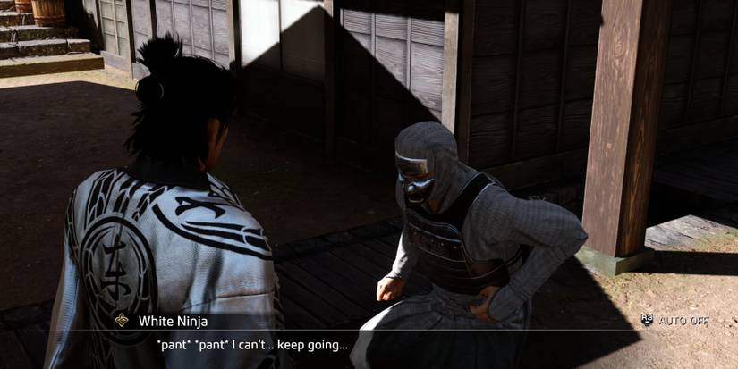 Like a Dragon Ishin catching the mysterious ninja