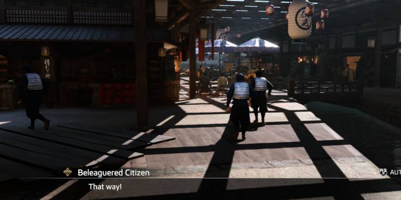 Like a Dragon Ishin chasing the blue ninja