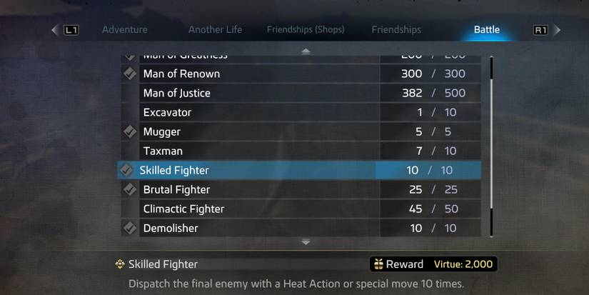 Like a Dragon Ishin Diligence Record