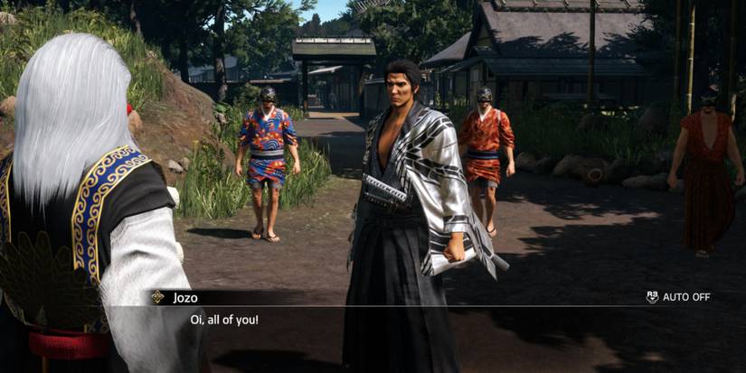 Like a Dragon Ishin Man in Jozo and his men surrounding Ryoma