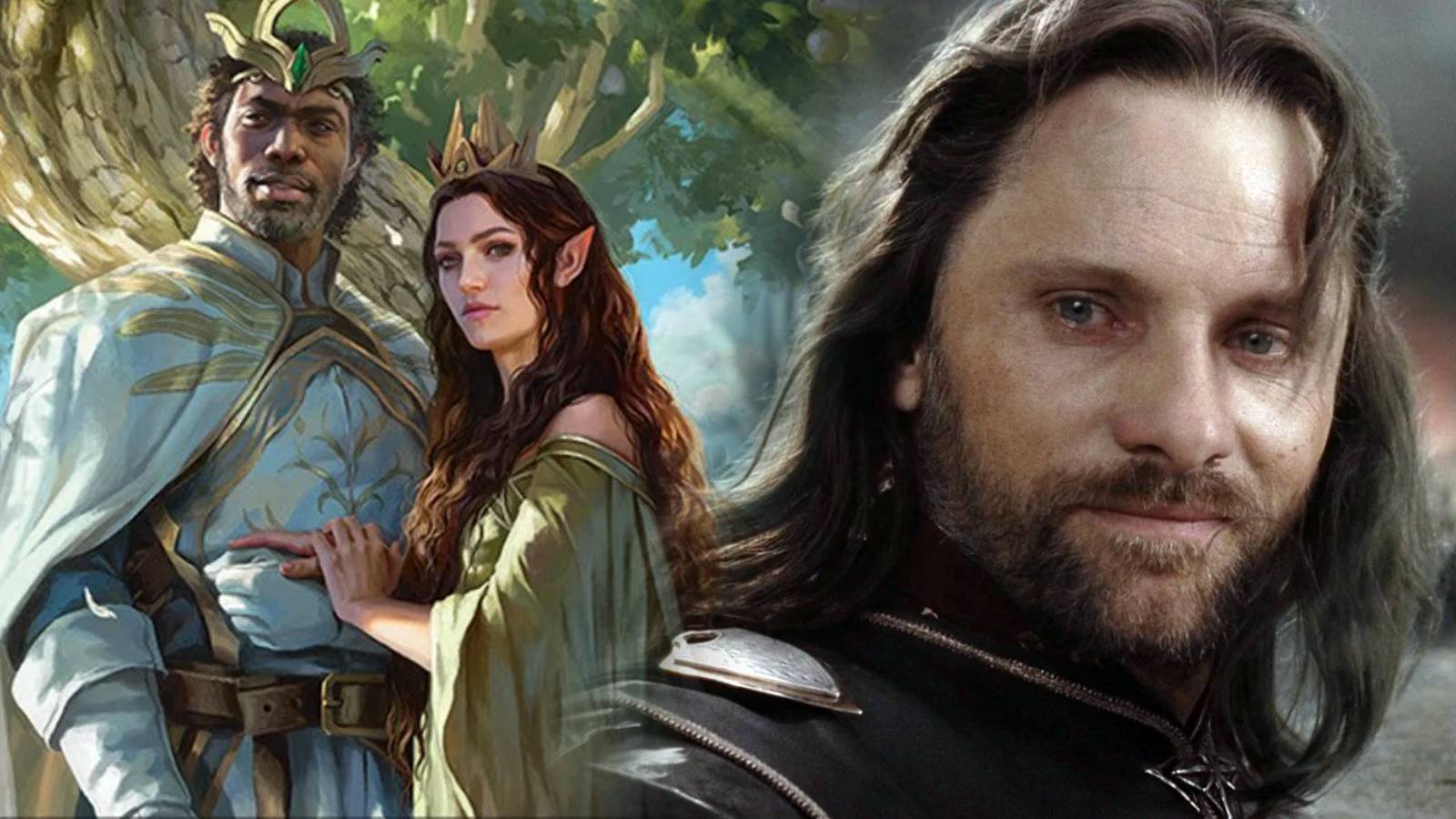 Lord of the Rings Black Aragorn Viggo Mortensen Magic The Gathering Arwen