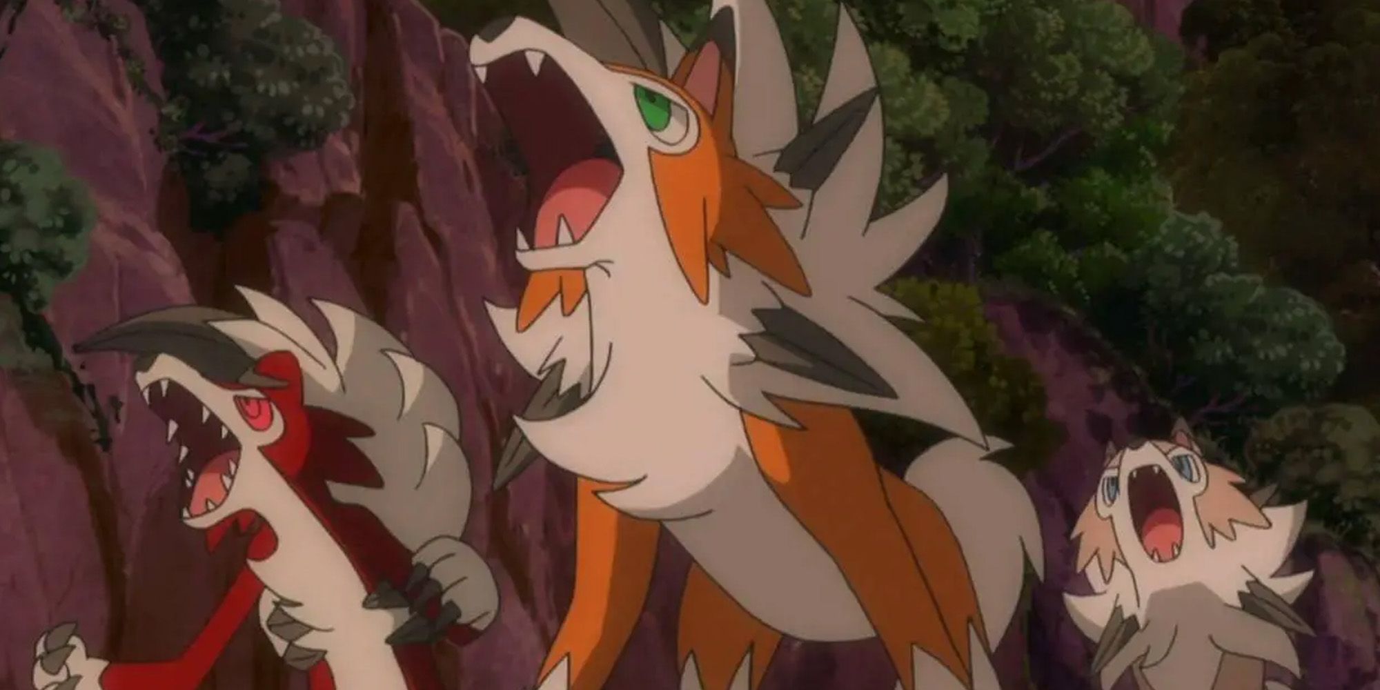 midday, midnight, and dusk lycanroc