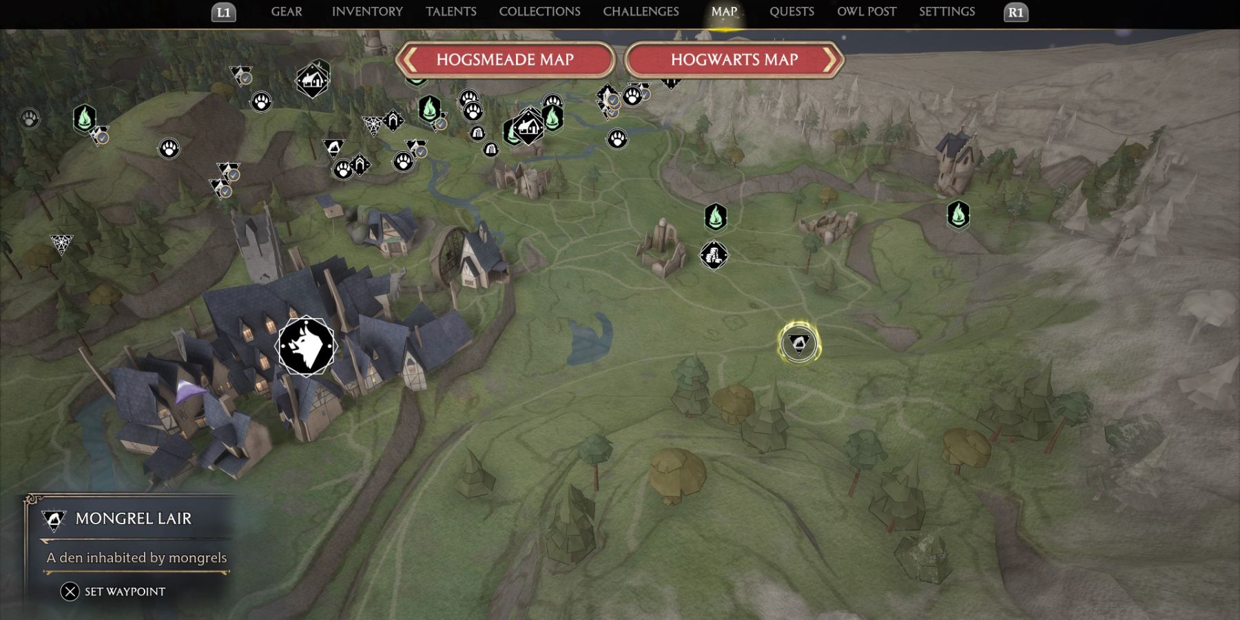 A Mongrel Lair in Hogwarts Legacy