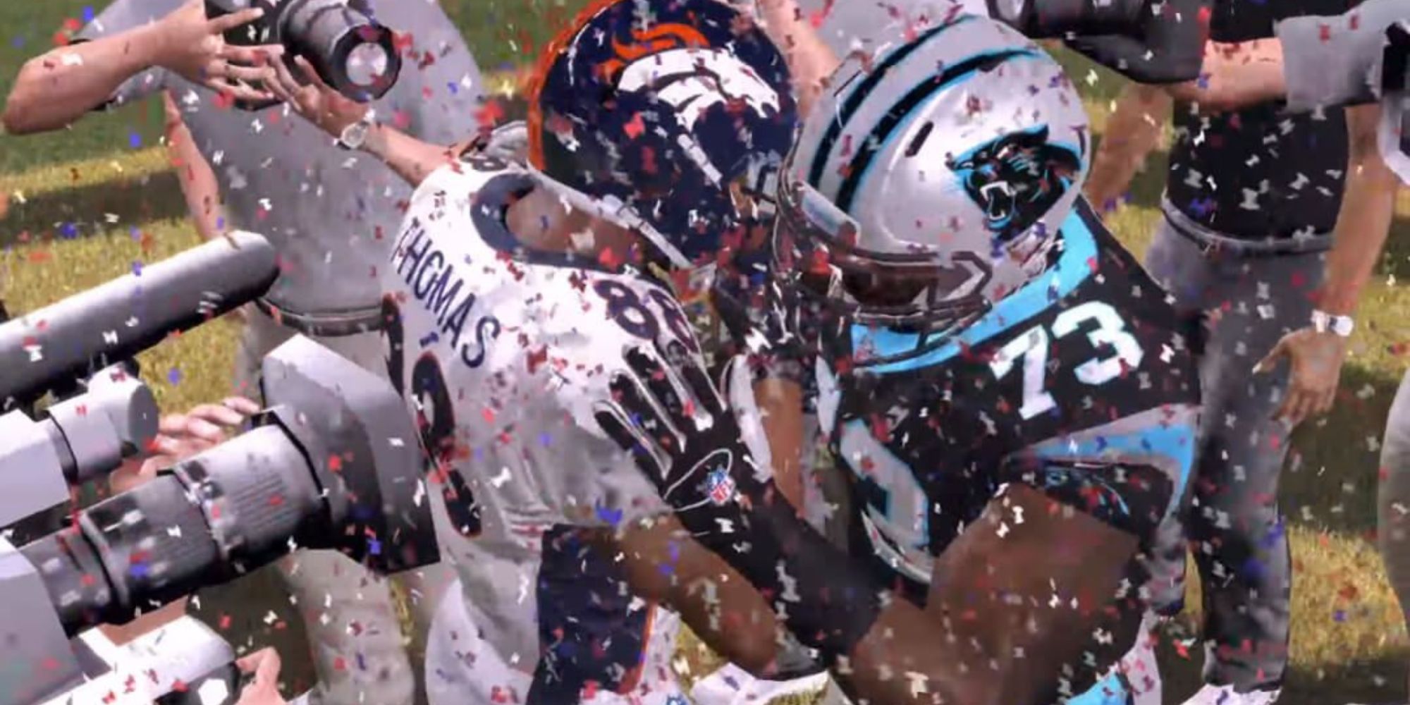 Players celebrating in Madden NFL 16