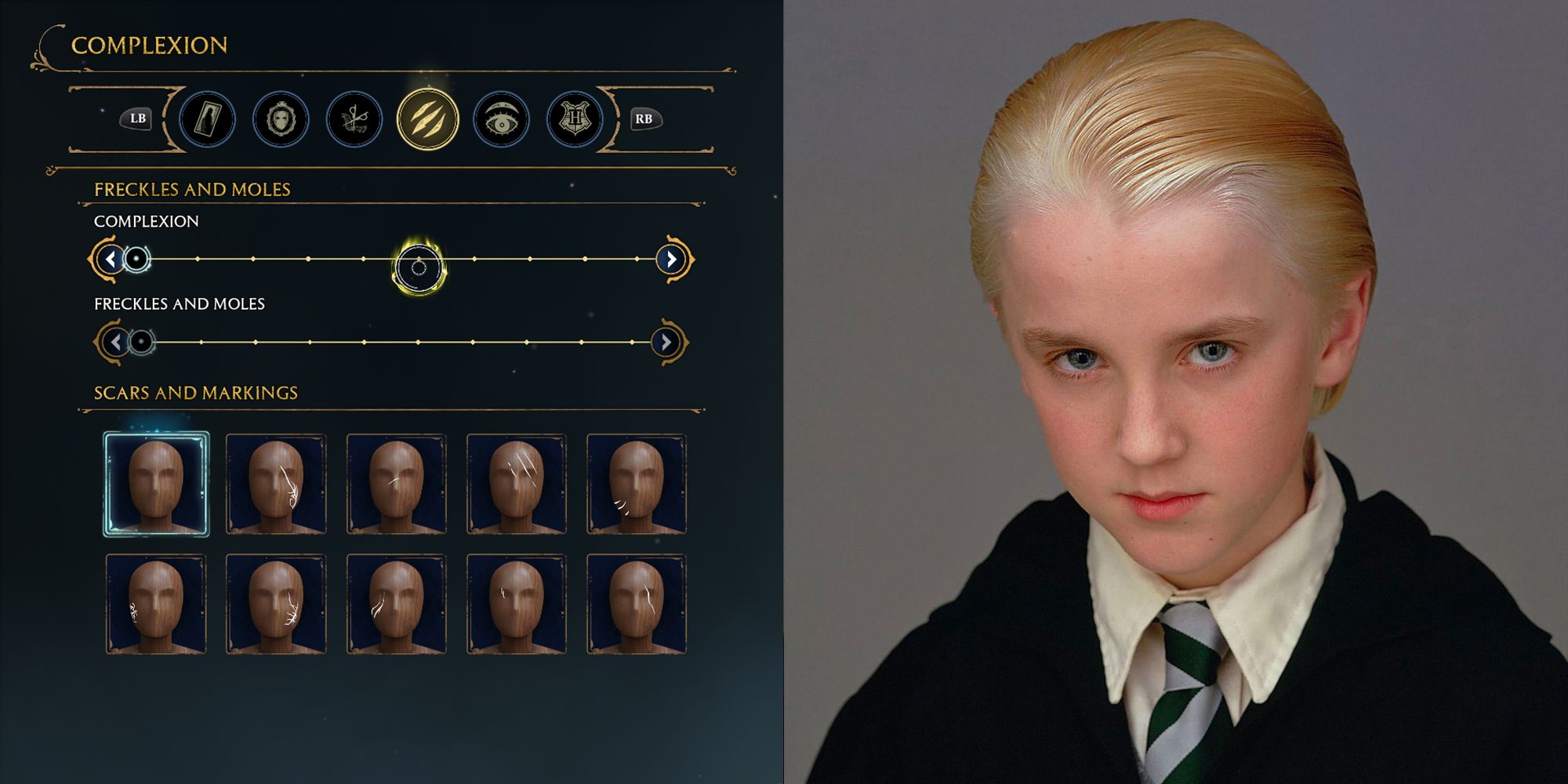 How to build Ronald Weasley in Hogwarts Legacy character creator
