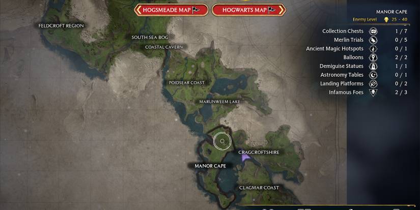 manor cape balloons location in hogwarts legacy