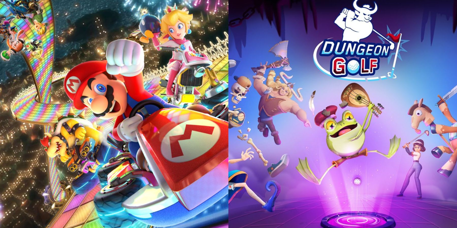 Mario Kart 8 and Dungeon Golf