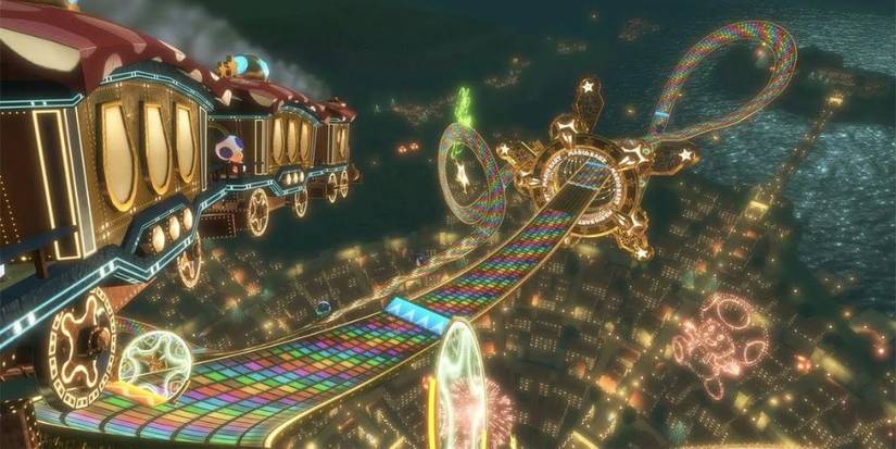 mario kart 8 rainbow road 64