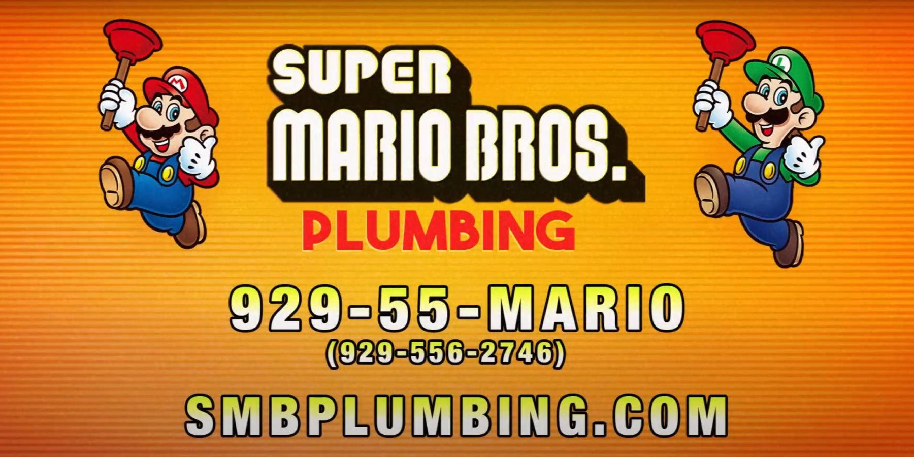 Super Mario Bros. Plumbing flyer in Mario 3 art style
