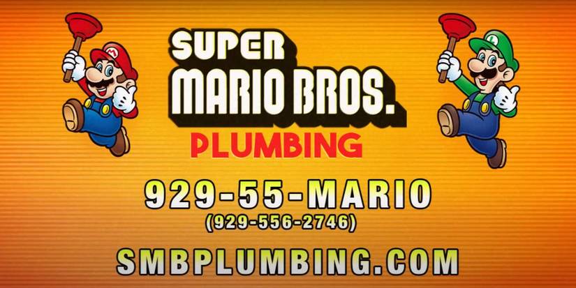 Super Mario Bros. Plumbing flyer in Mario 3 art style