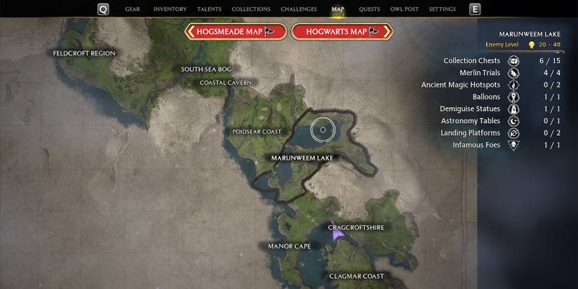 marunweem lake balloons location in hogwarts legacy