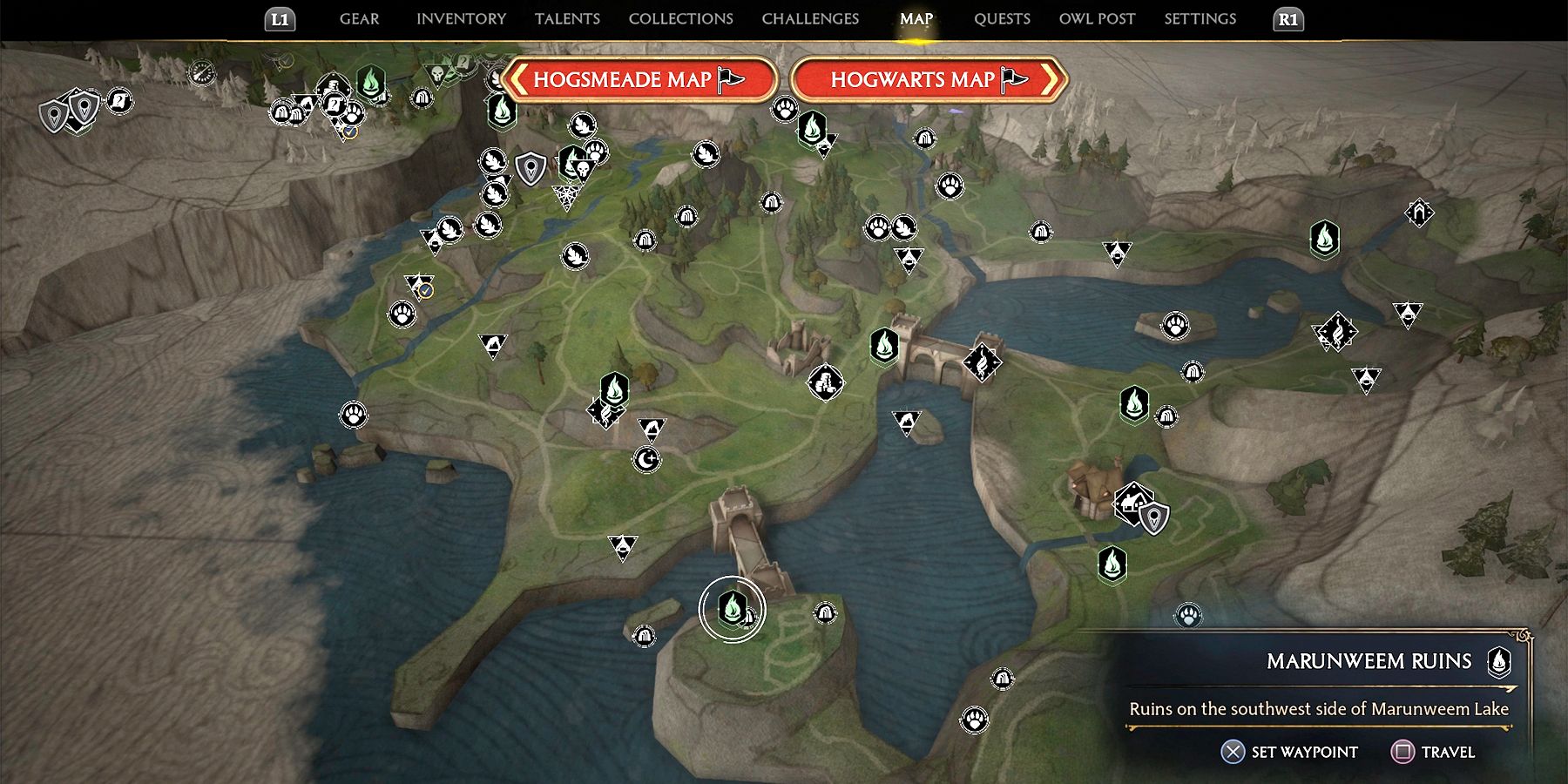 marunweem ruins treasure vaults locations in hogwarts legacy