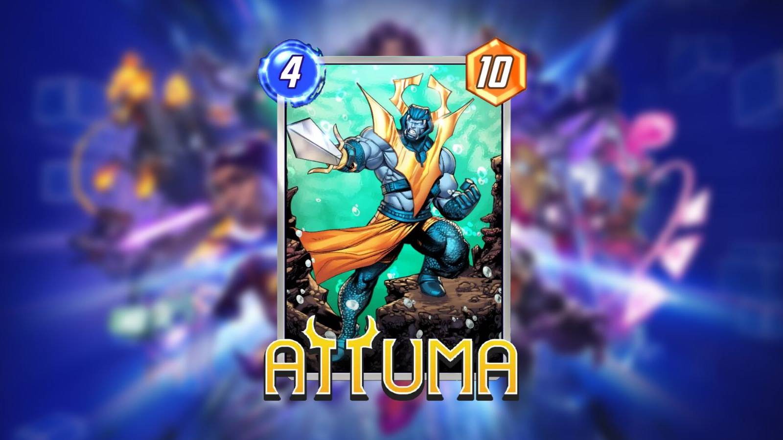 image showing the attuma card in marvel snap.