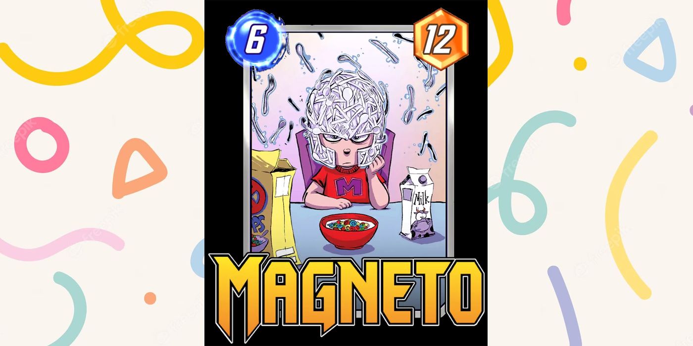 Arte Magneto variante do cartão Snap Baby da Marvel