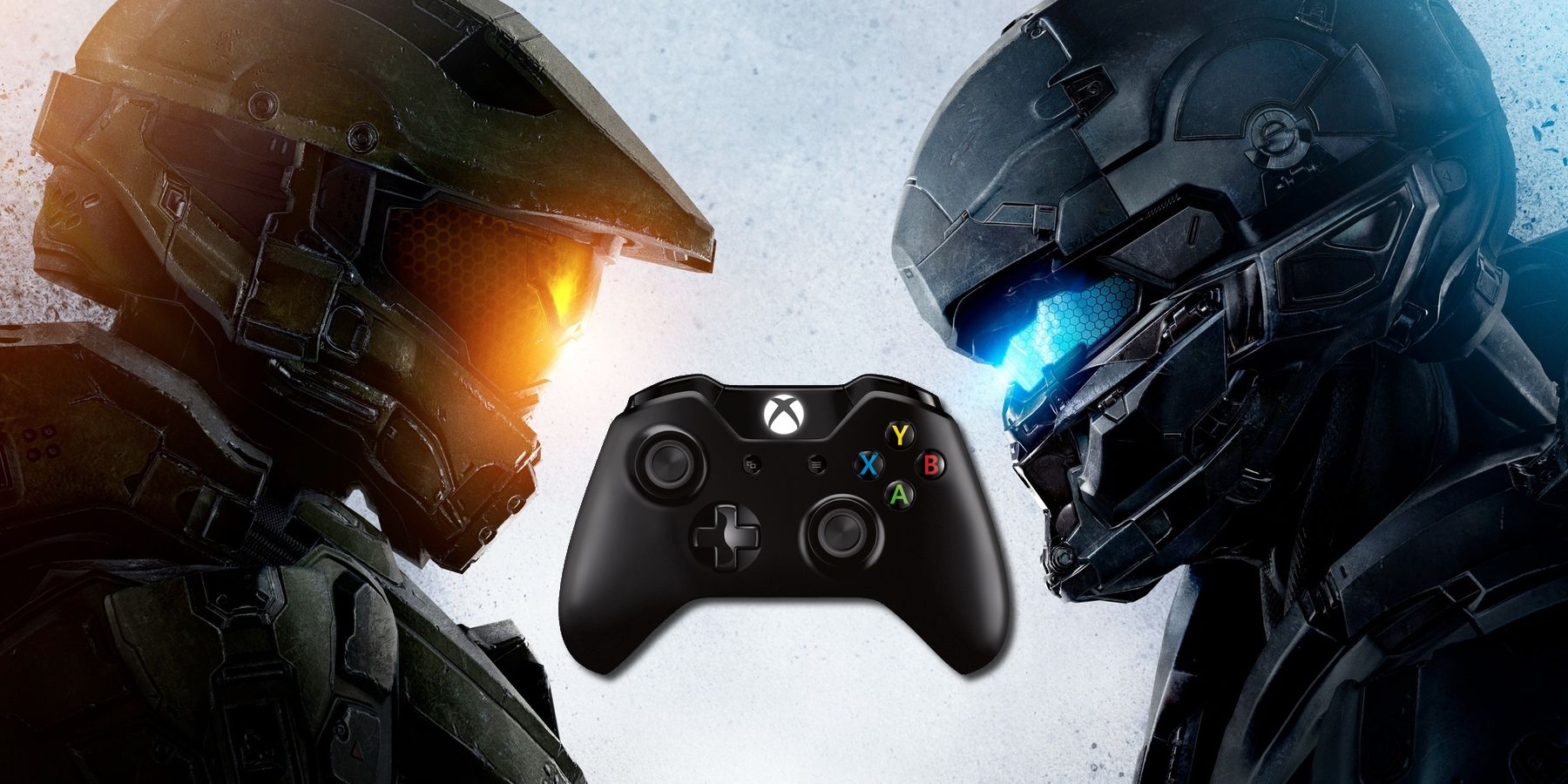 Picture of Master Chief and Locke with an Xbox One controller