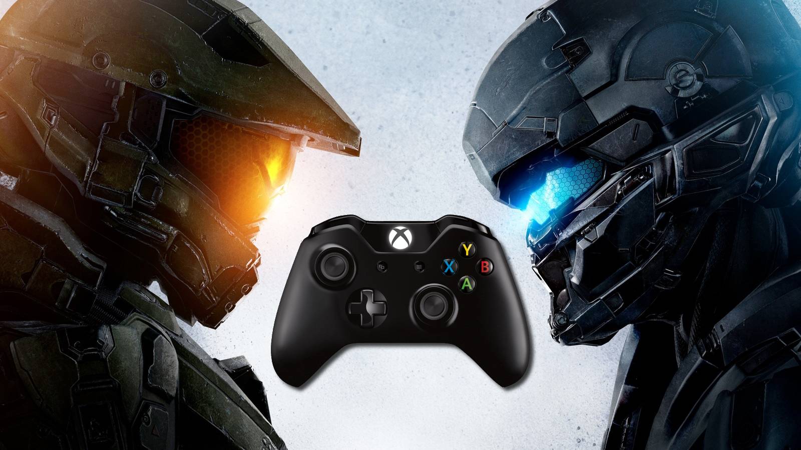 Picture of Master Chief and Locke with an Xbox One controller