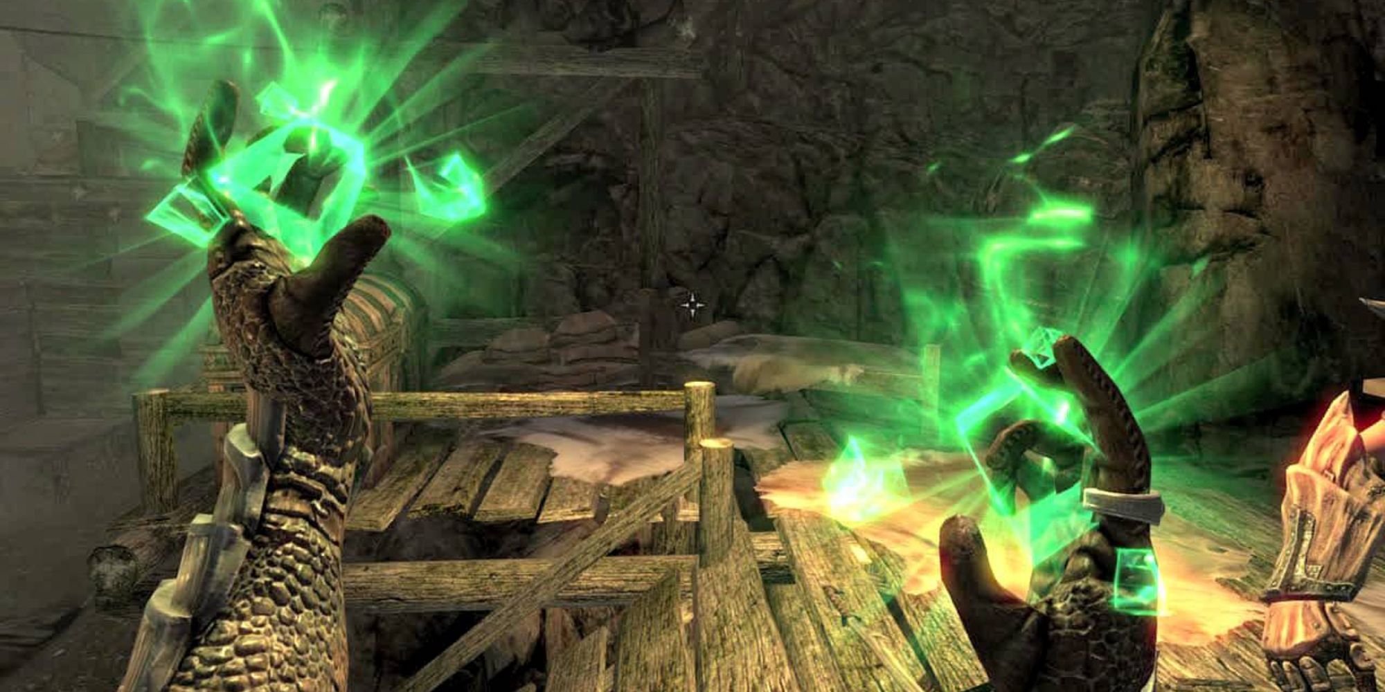 Skyrim casting transmute spell in first person
