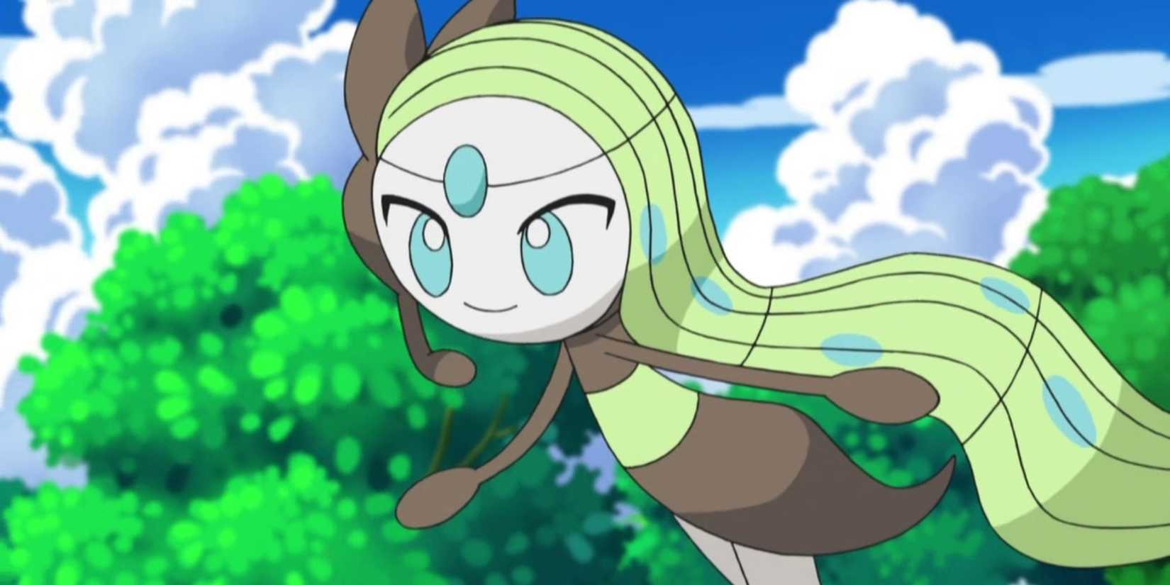 Meloetta floating in the air