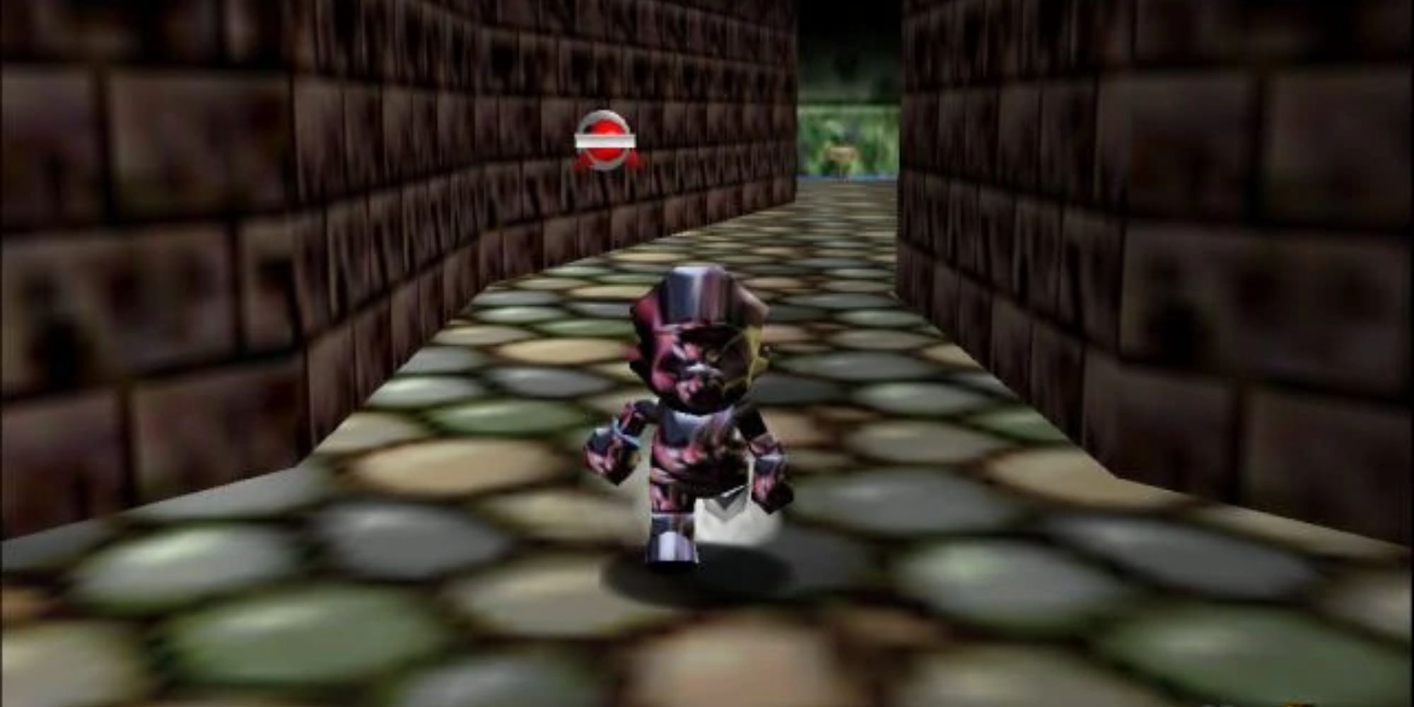 Metal Mario in an underground level
