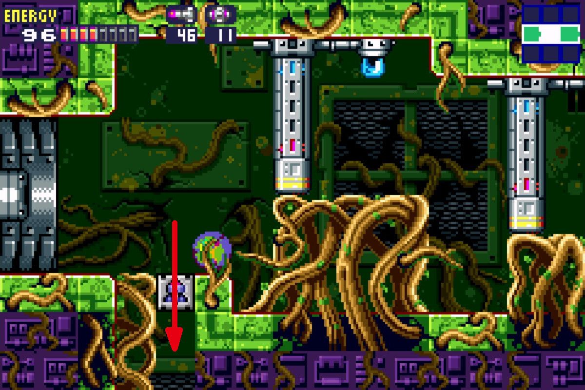 metroid fusion where to go after spider boss